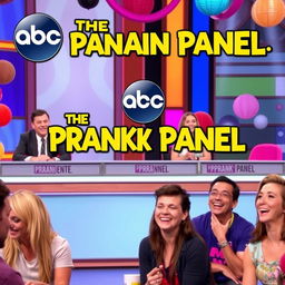 A fun and lively image representing ABC's The Prank Panel