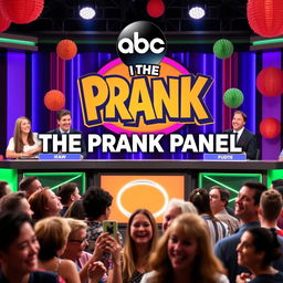 A fun and lively image representing ABC's The Prank Panel