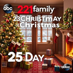 A festive scene celebrating ABC Family's 25 Days of Christmas