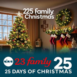 A festive scene celebrating ABC Family's 25 Days of Christmas