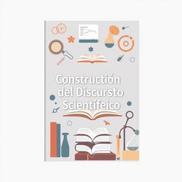 Create a front page for a book titled 'Construcción del Discurso Científico'