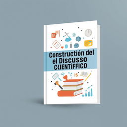 Create a front page for a book titled 'Construcción del Discurso Científico'