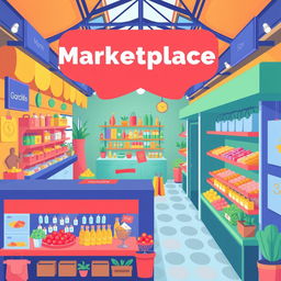 Create a visually appealing design for a marketplace