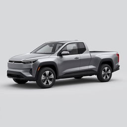 Create a simple, grey electric pickup truck