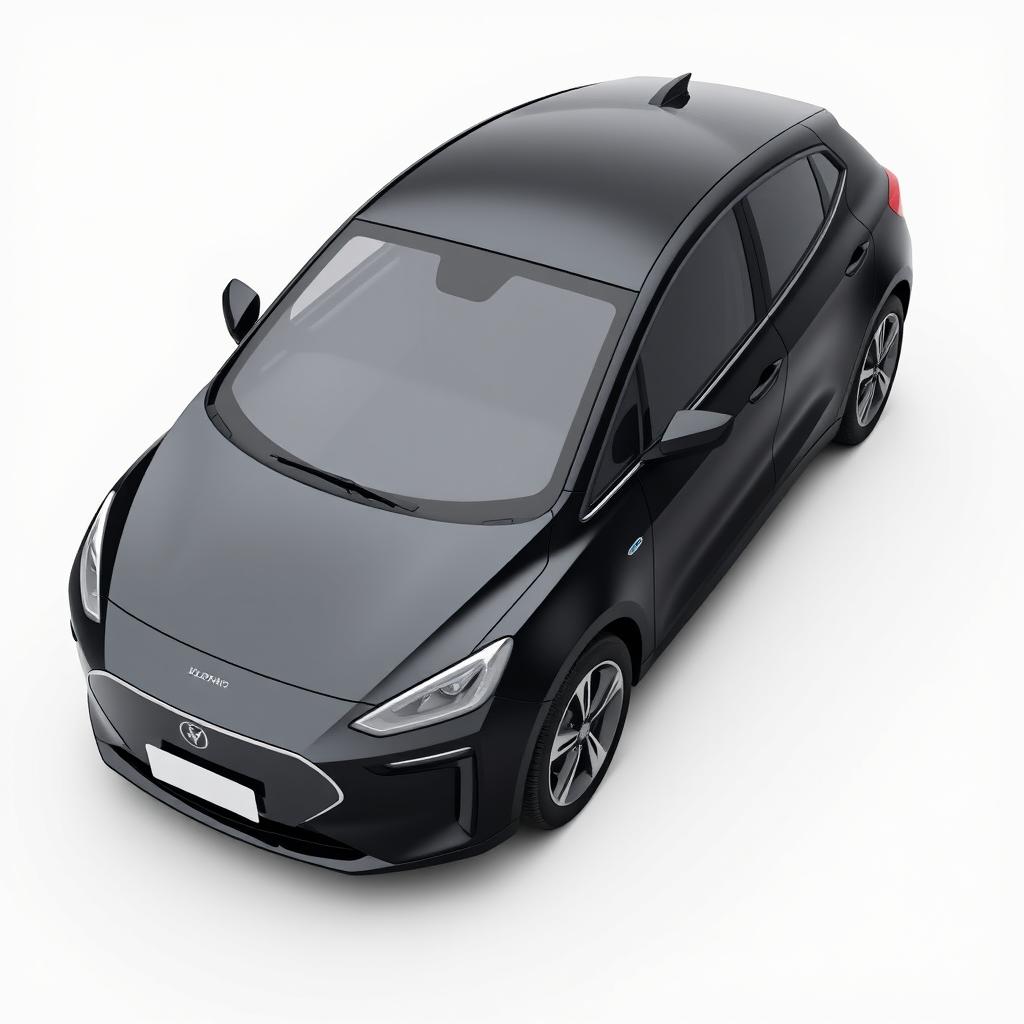 Create a simple, black electric car