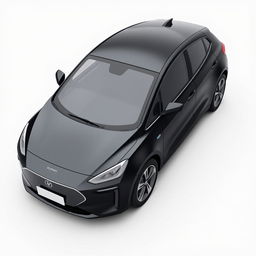 Create a simple, black electric car