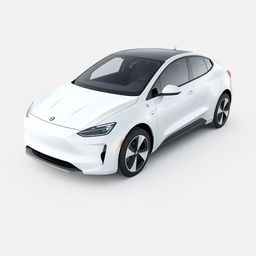 Create a simple, white electric car