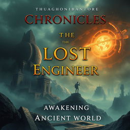 Create a novel cover for a story titled 'Chronicles of the Lost Engineer: Awakening the Ancient World'