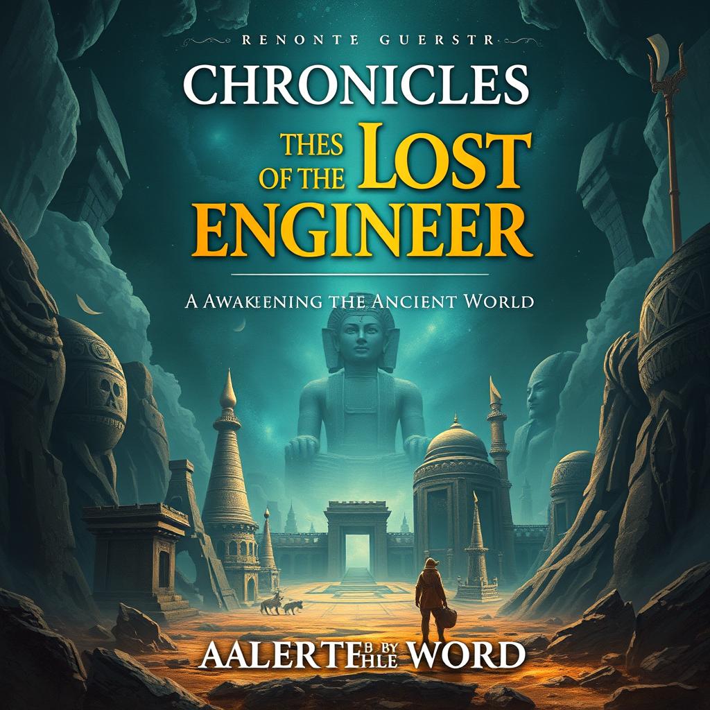 Create a novel cover for a story titled 'Chronicles of the Lost Engineer: Awakening the Ancient World'