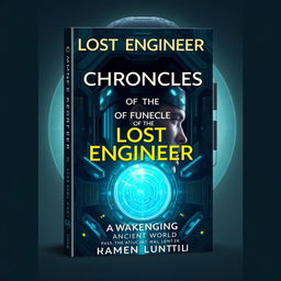 Create a novel cover for a story titled 'Chronicles of the Lost Engineer: Awakening the Ancient World'