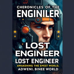 Create a novel cover for a story titled 'Chronicles of the Lost Engineer: Awakening the Ancient World'