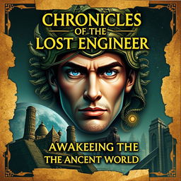 Create a novel cover for a story titled 'Chronicles of the Lost Engineer: Awakening the Ancient World'