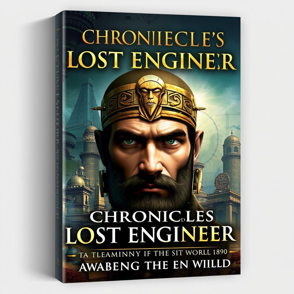 Create a novel cover for a story titled 'Chronicles of the Lost Engineer: Awakening the Ancient World'