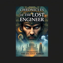 Create a novel cover for a story titled 'Chronicles of the Lost Engineer: Awakening the Ancient World'