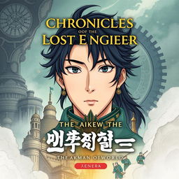 Create a novel cover for a story titled 'Chronicles of the Lost Engineer: Awakening the Ancient World'