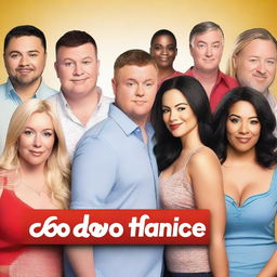 A promotional image for the TV show '90 Day Fiancé: Before the 90 Days,' featuring a dramatic and romantic scene with couples from different backgrounds