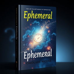 A captivating book cover illustrating the concept of 'Ephemeral' as it relates to time being temporary and the urgency of time