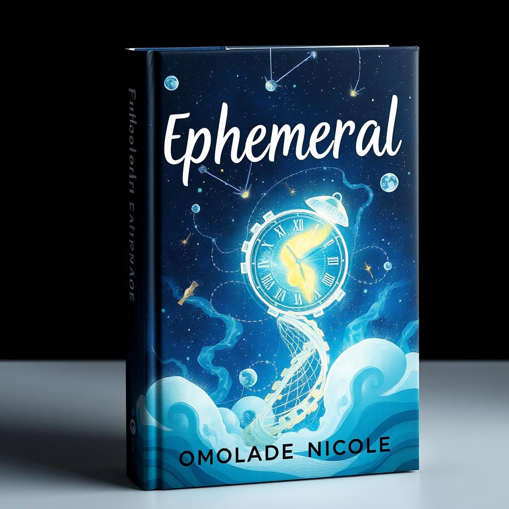 A book cover illustrating the concept of 'Ephemeral' as it relates to time being temporary and the urgency of time