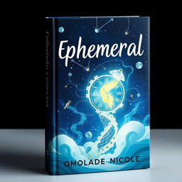 A book cover illustrating the concept of 'Ephemeral' as it relates to time being temporary and the urgency of time