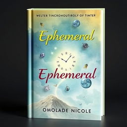 A book cover illustrating the concept of 'Ephemeral' as it relates to time being temporary and the urgency of time