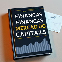 Uma capa de livro elegante e profissional sobre finanças e mercado de capitais