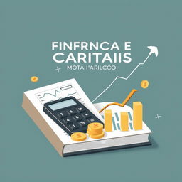 Uma capa de livro elegante e profissional sobre finanças e mercado de capitais