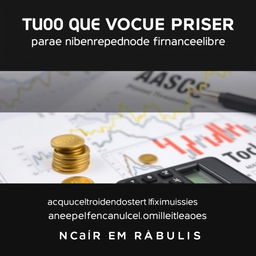 Uma capa de livro profissional e informativa com o título 'Tudo que você precisa saber para começar no mercado financeiro e não cair em armadilhas'