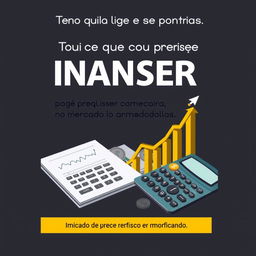 Uma capa de livro profissional e informativa com o título 'Tudo que você precisa saber para começar no mercado financeiro e não cair em armadilhas'