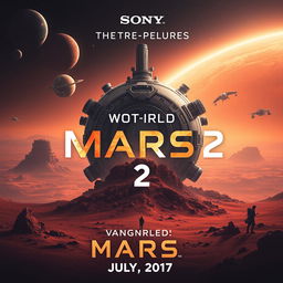 A cinematic movie poster for a Sony Pictures film titled 'The World of Mars 2,' released on July 14, 2017