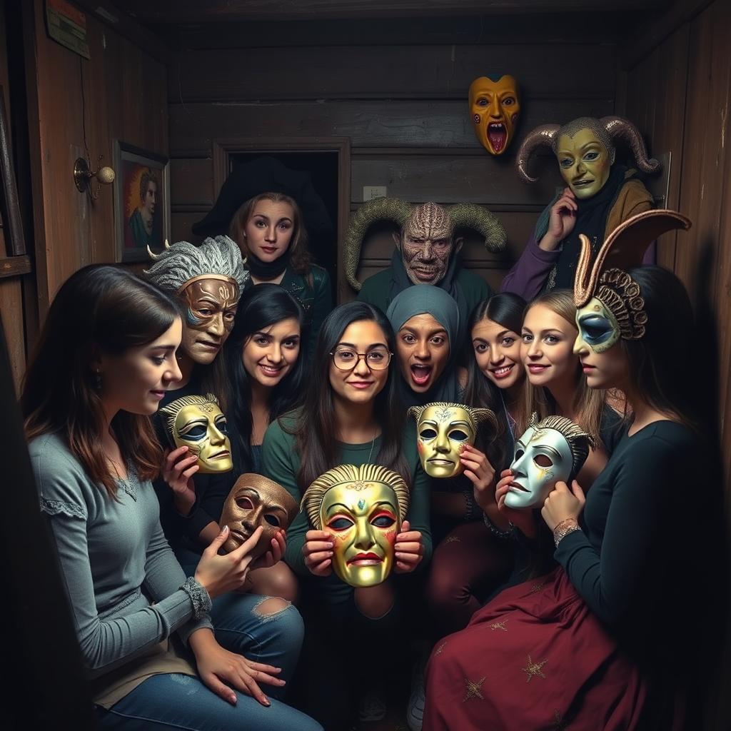A group of theatre students discovers a series of enchanted masks in an old, dusty attic