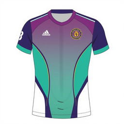 A detailed illustration of a sports jersey, showcasing the design, colors, and patterns