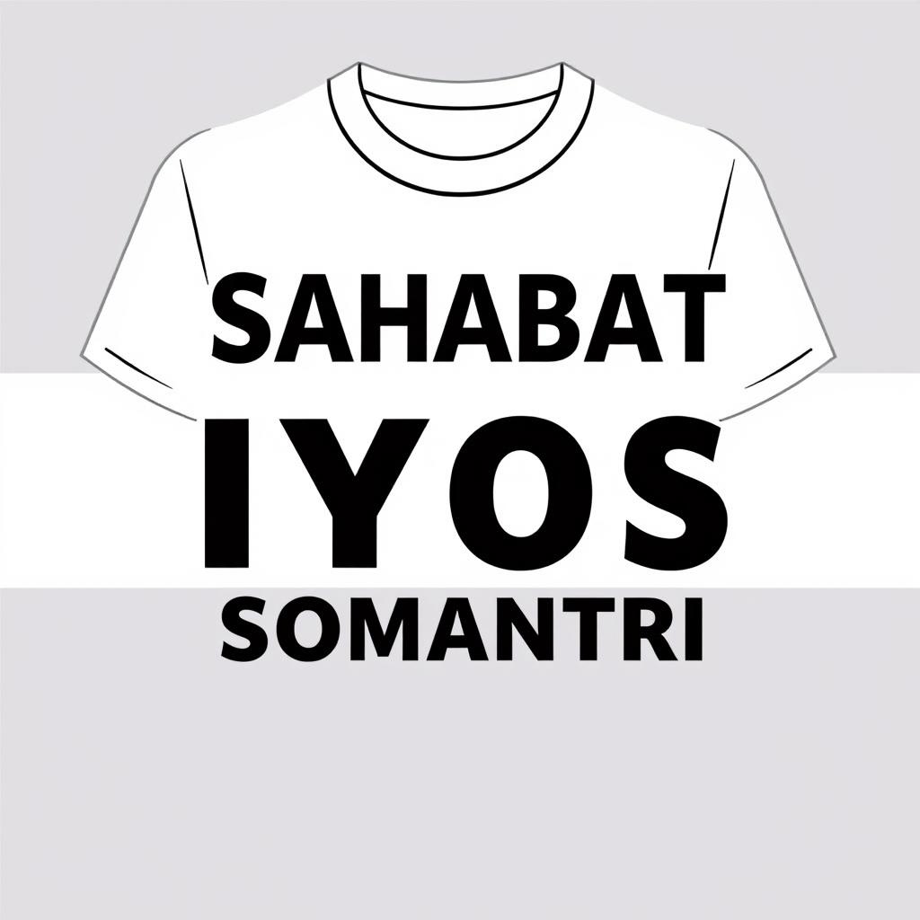 A design for a political party t-shirt with the name 'SAHABAT IYOS SOMANTRI'