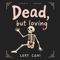 Create a book cover for a novel titled 'Dead, but loving it'