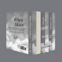 Create a book cover for a poetry book titled 'When Skies Turn Grey' by L