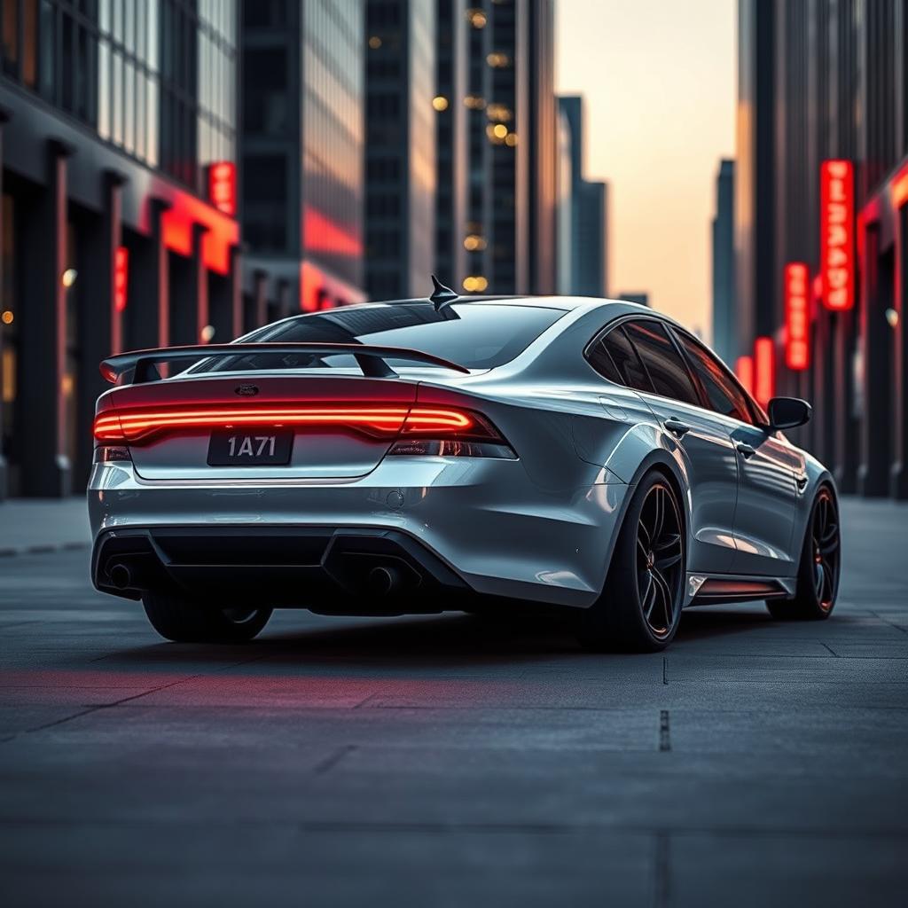 A sleek and futuristic 2025 Ford Falcon taking inspiration from the 2016 FGX Falcon, especially its rear end