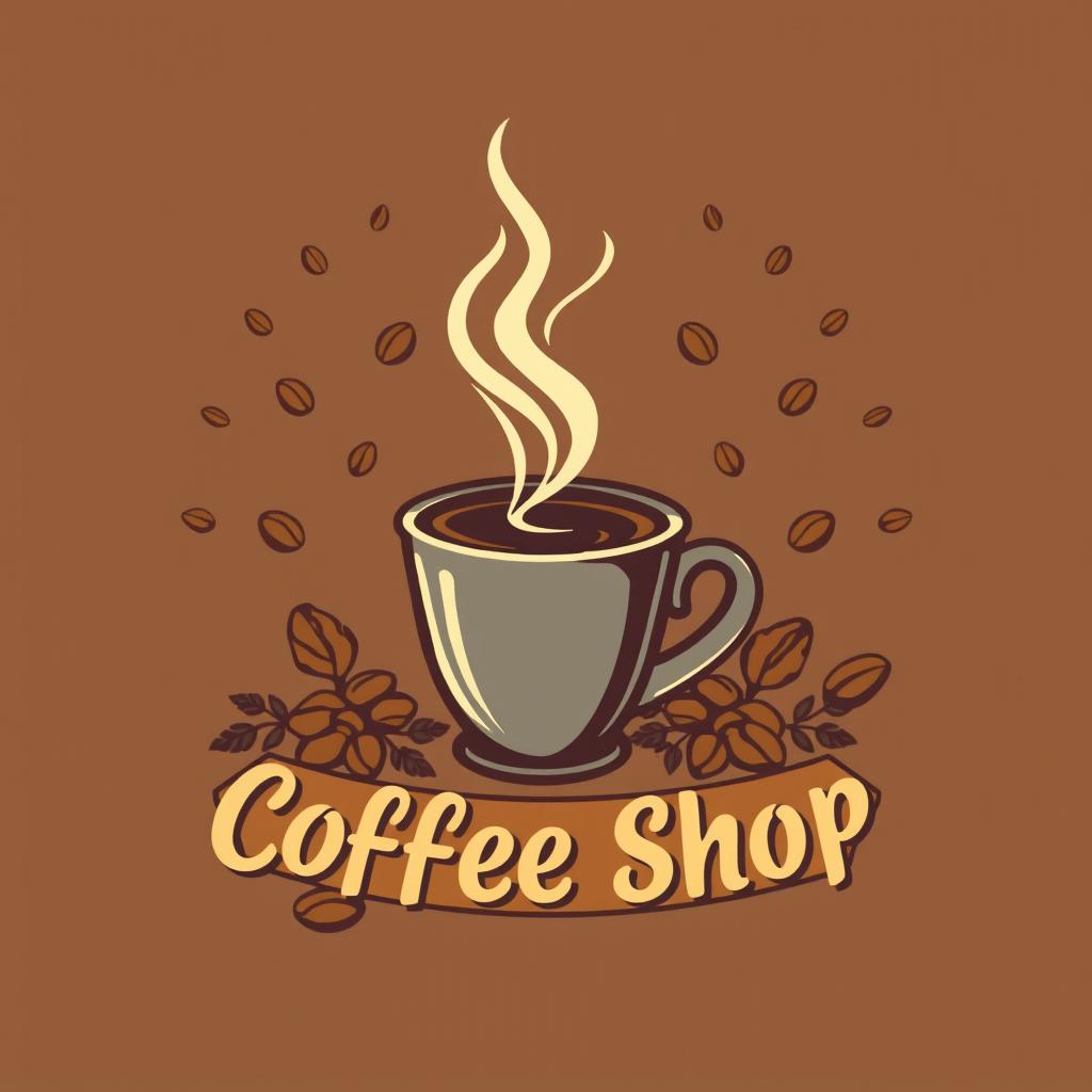 Create a t-shirt design featuring a cozy coffee shop theme