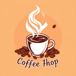 Create a t-shirt design featuring a cozy coffee shop theme