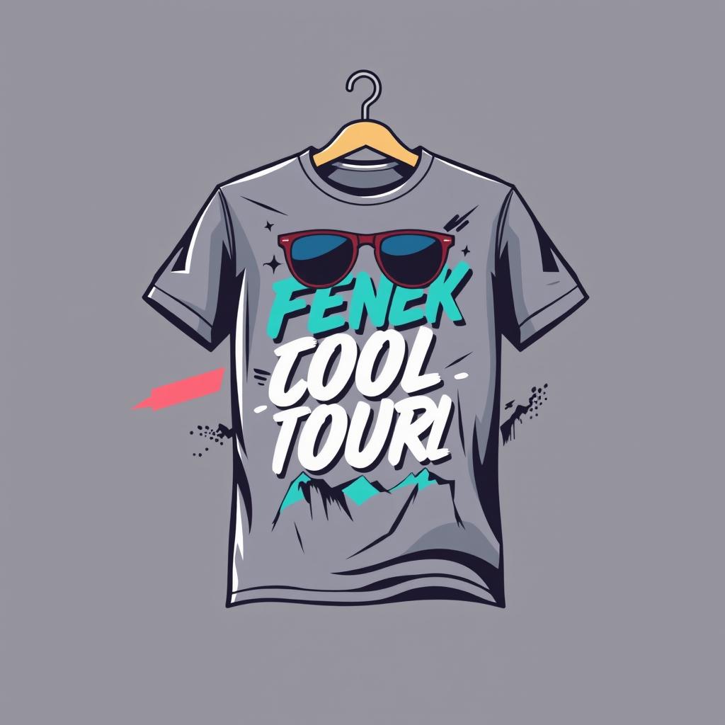 Create a trendy and cool t-shirt design that appeals to modern fashion