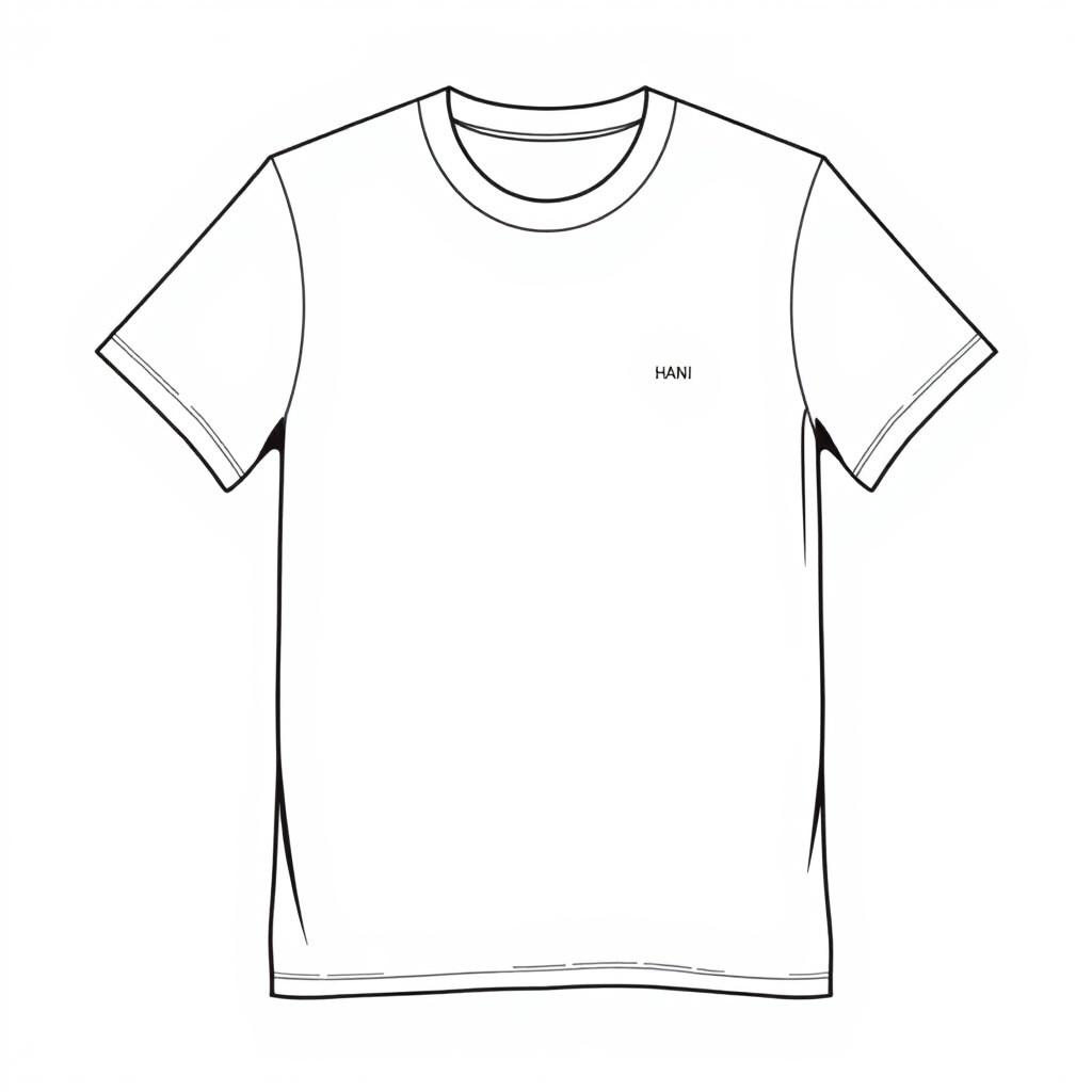 A simple t-shirt design that is clean and minimalistic