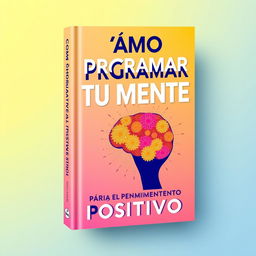 An inspiring and motivational book cover titled 'CÓMO PROGRAMAR TU MENTE PARA EL PENSAMIENTO POSITIVO'