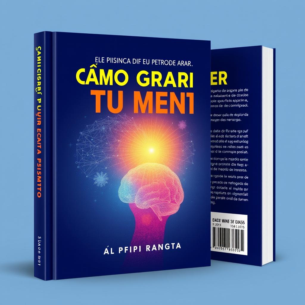 An inspiring and motivational book cover titled 'CÓMO PROGRAMAR TU MENTE PARA EL PENSAMIENTO POSITIVO'