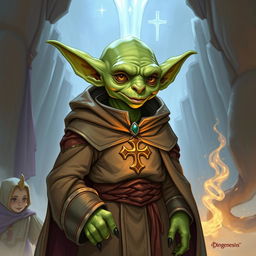 A detailed illustration of a genderless adult goblin from Dungeons & Dragons