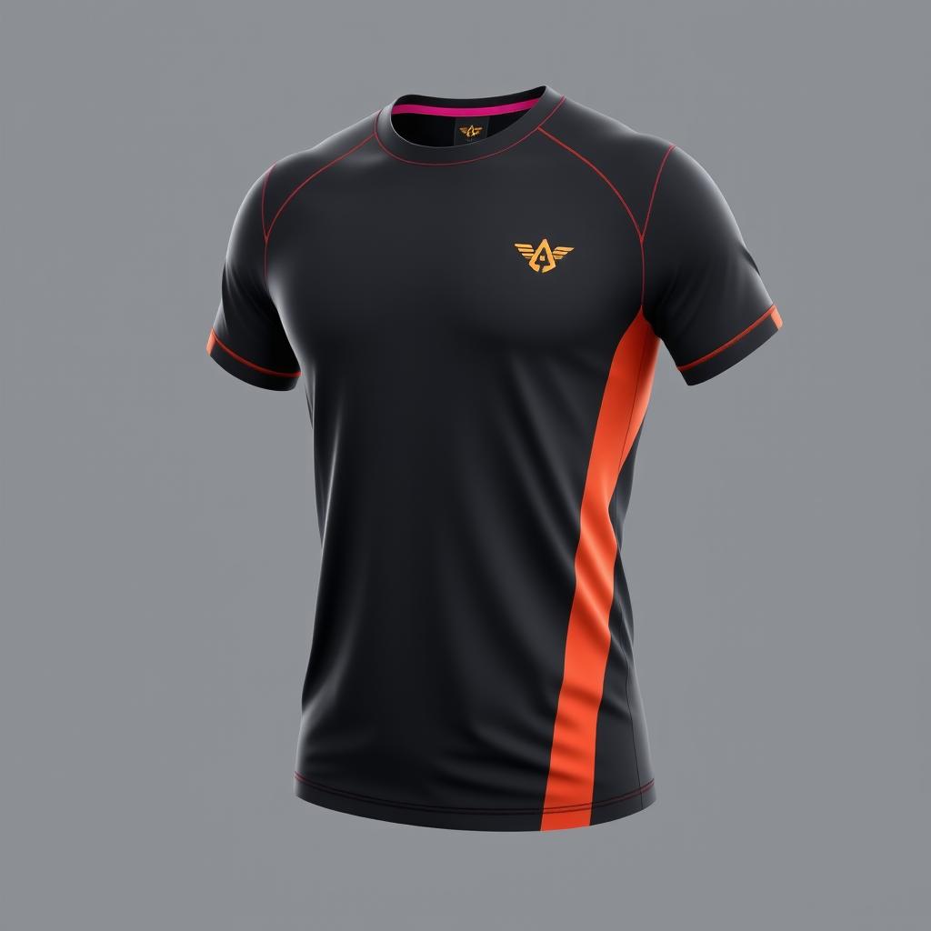 A high-quality image of a sporty t-shirt designed for athletic activities