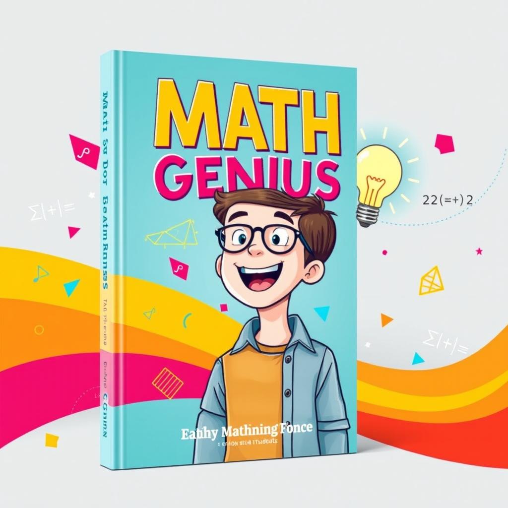 Create a compelling eBook cover titled 'Math Genius'