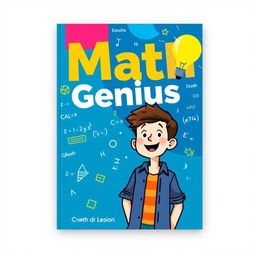 Create a compelling eBook cover titled 'Math Genius'