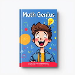 Create a compelling eBook cover titled 'Math Genius'