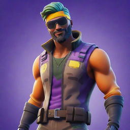 An extravagant $10,000 Fortnite skin featuring rare and unique elements such as outfit components, detailed textures and vibrant colors.