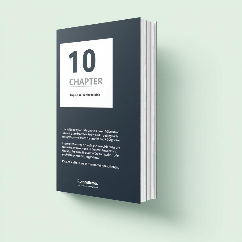 Create an image of an ebook cover that is simple and precise, detailing a 10-chapter guide