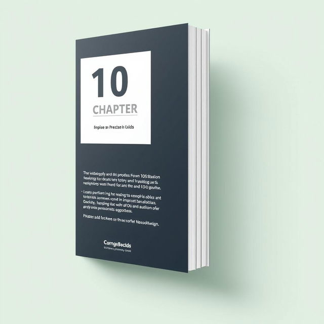 Create an image of an ebook cover that is simple and precise, detailing a 10-chapter guide