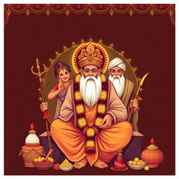 Create an image that showcases Marathi culture with an emphasis on Marathi saints